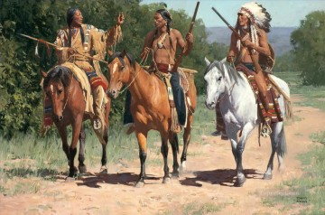  Indians Painting - west america indians 59